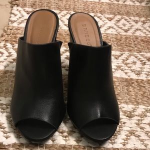 Black block heel mule Sandals